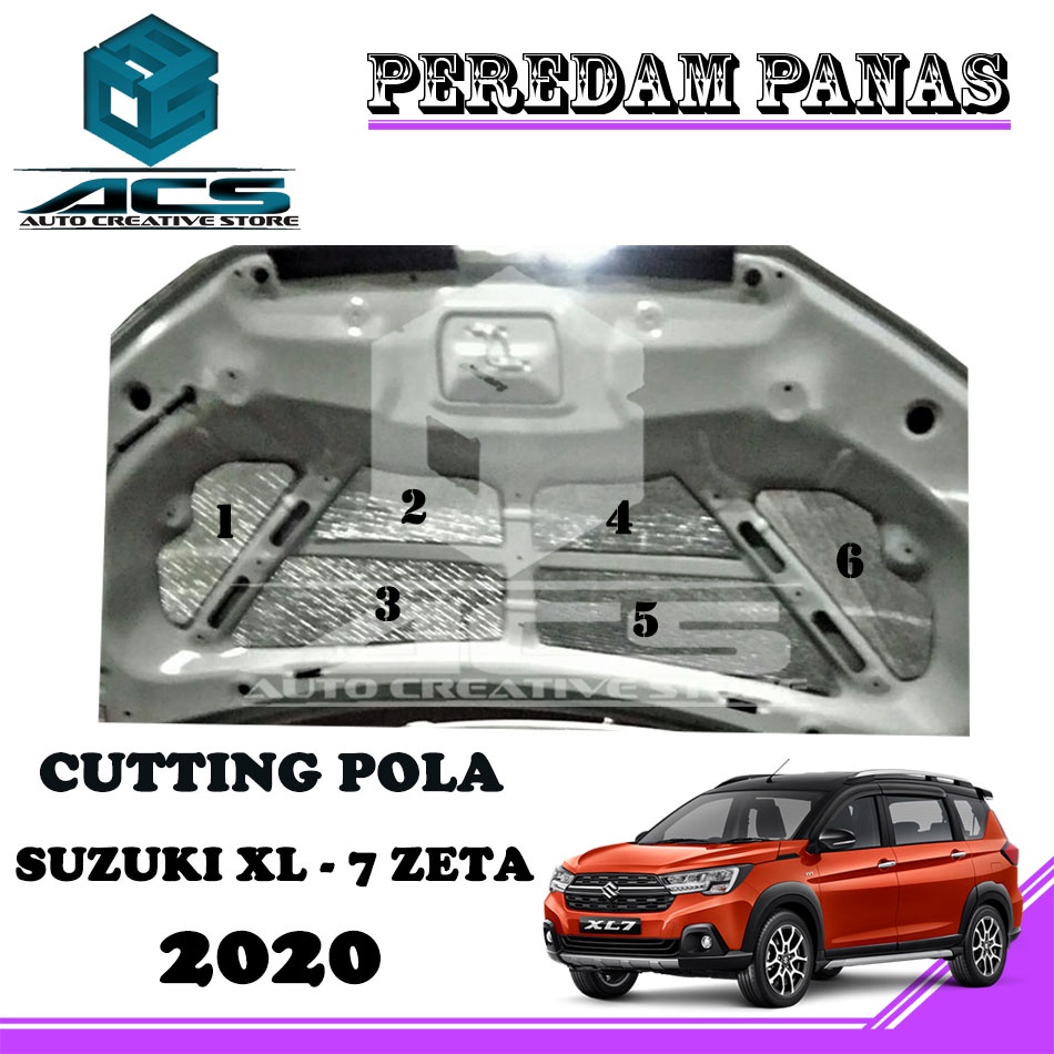 Peredam panas kap mesin mobil XL - 7 ZETA 2020 cutting pola