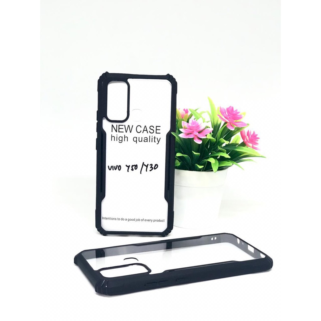 Fashion macaron BLACK four-corner anti-fall soft edge hard case REALME 7I/C17/7/NARZO 20 PRO/7PRO