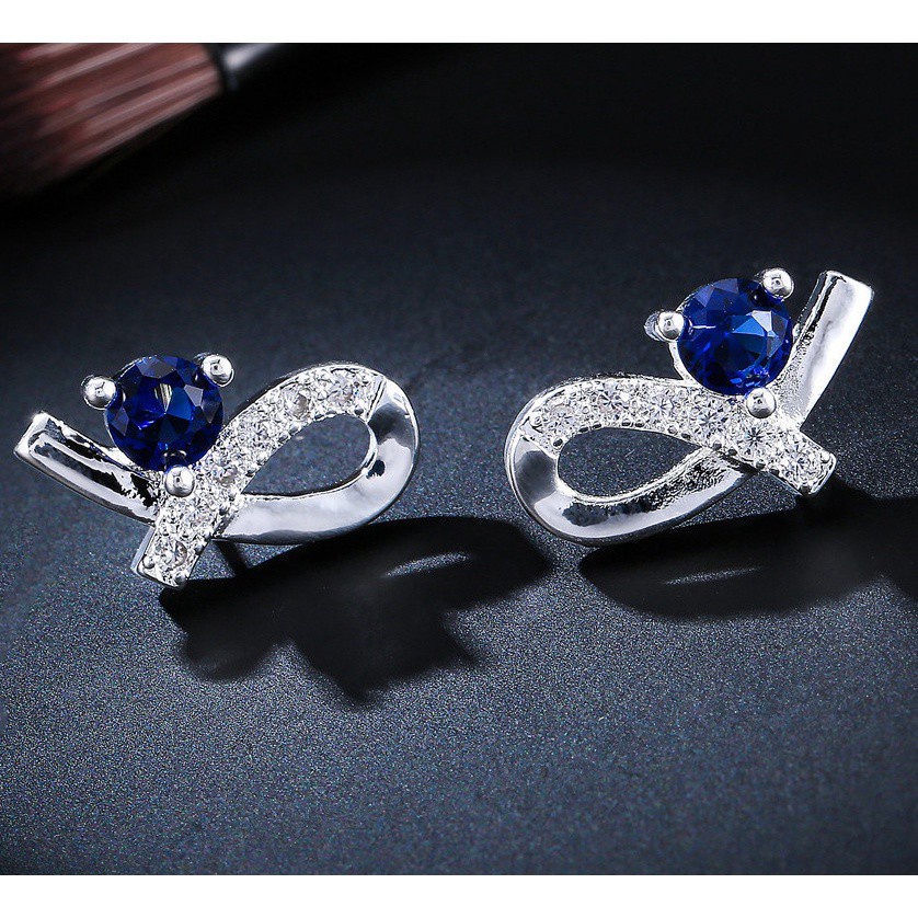 50 buah desain perak Italia 925 anting-anting wanita asli Korea fashion perhiasan anting[tidak mudah luntur] [tidak alergi]-26
