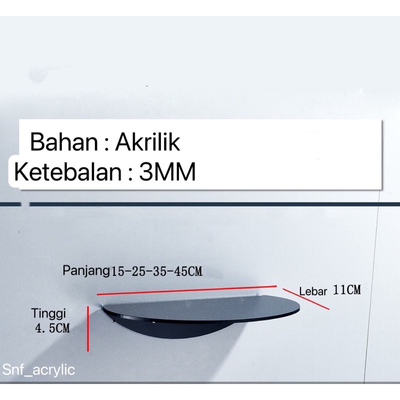 Tatakan Dinding Akrilik Bulat / Tatakan Hiasan dinding / Tatakan dinding / Rak tempel dinding / Rak dinding / Tatakan hiasan Dinding / Hiasan Dinding /Tatakan Akrilik