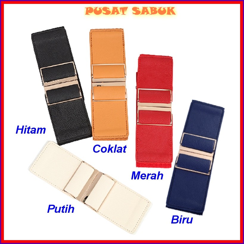 Belt Ikat Pinggang Obi Sabuk Karet Wanita Fashion Gesper Cewek Korea Oby Polos Murah Import Cantik