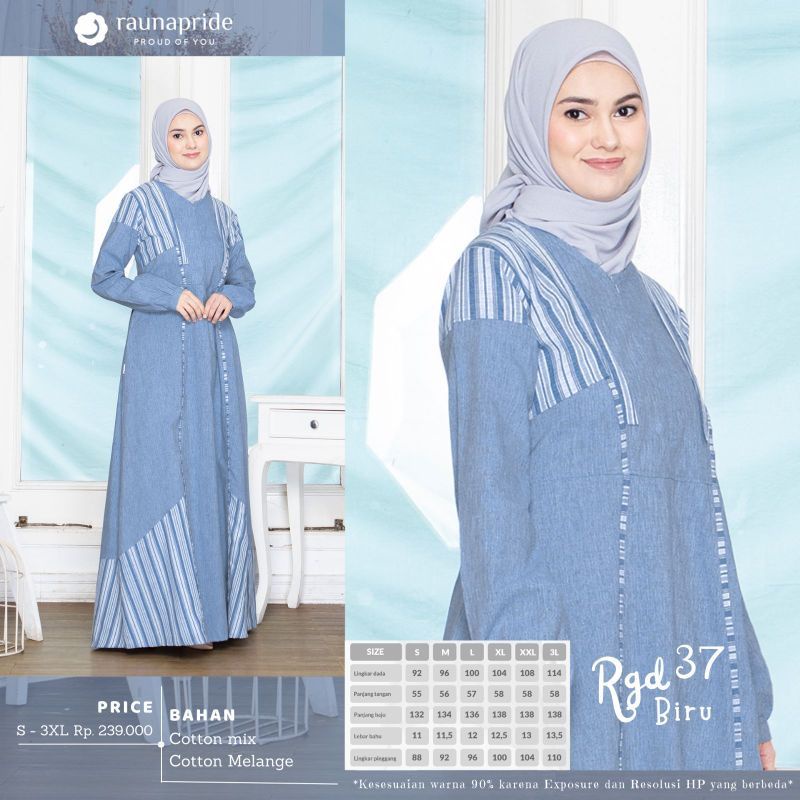 Sarimbit keluarga 11 | Gamis Rauna Raunapride RGD 37 | RGF 11 Biru Abu Grey Coklat | Kemeja koko pendek panjang Rauna RKK 37 Biru Abu Coklat  Rahnem | Couple keluarga Gamis katun adem | Sarimbit Khatulistiwa SR 11 Biru Coklat Abu Grey