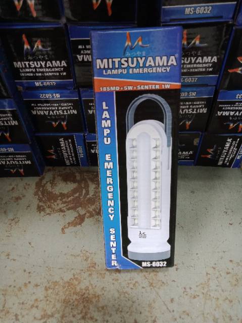 Lampu Emergency Senter Batrai Dan  Charger Mitsuyama MS 6032 // MS 6033