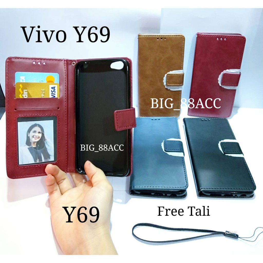 flip cover Vivo Y69 - Y66/Y65 Wallet leather case kulit