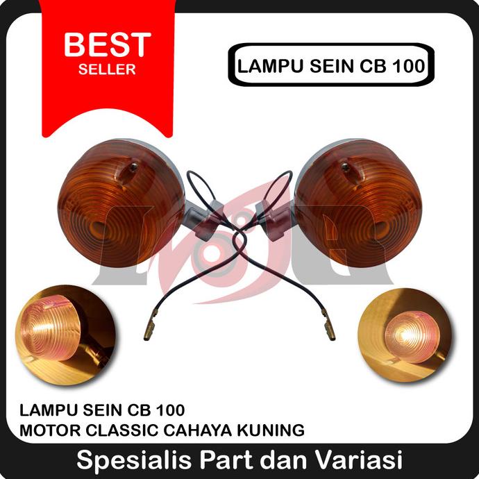 Lampu Sen CB100 Sein CB-100 Sign Clasic Casing Besi Crome Motor Klasik