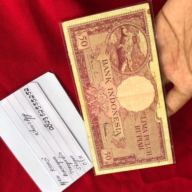 Uang Kuno Buaya 50 Rupiah VF