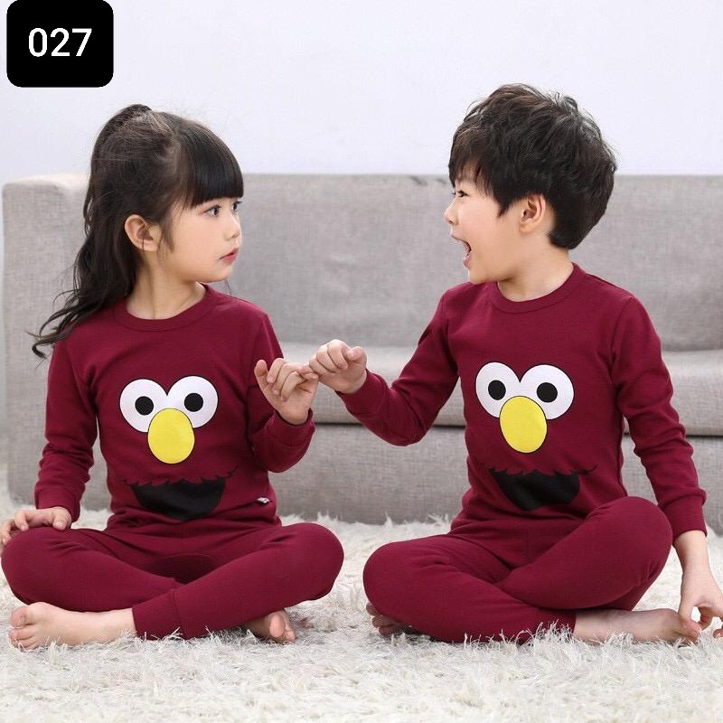 BAJU TIDUR ANAK ANAK UMUE 1-10 TAHUN/ SETELAN ANAK LAKI LAKI-PEREMPUAN/ PAKAIAN TIDUR ANAK BAHAN TEBEL DAN LEMBUT/ MOTIF BERGAMBAR LENGANG PANJANG