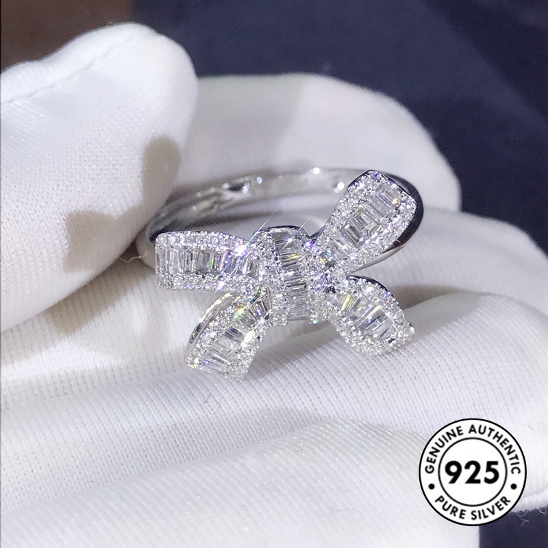 Cincin Desain Pita Bahan S925 Silver Untuk Wanita