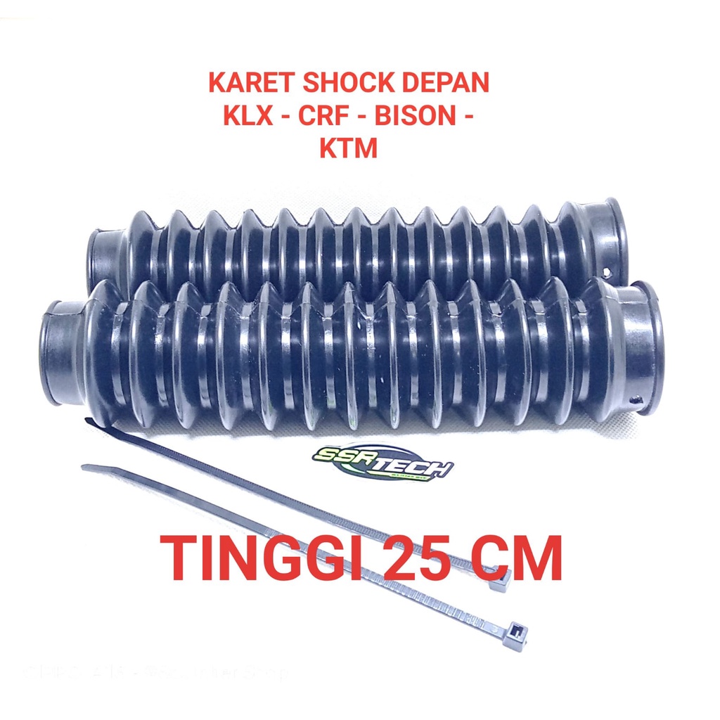 Karet Pelindung Cover Shock Depan Trail KLX CRF KTM BYSON Tinggi 25 cm High Quality Anti Sobek