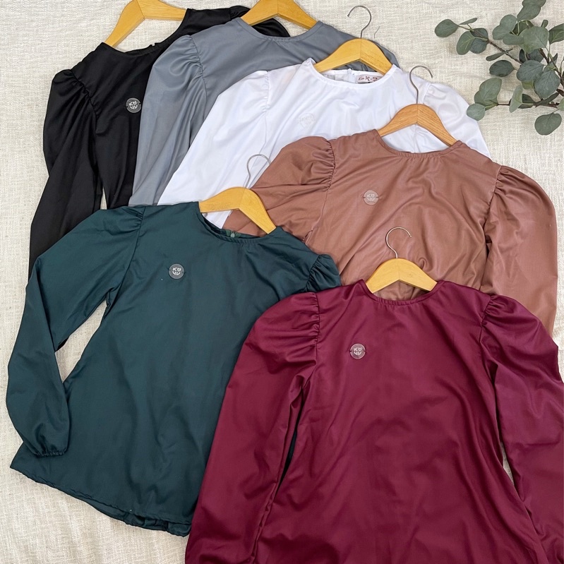 Koyu Hijab Toyobo Shiny Baju Atasan Kamila Top