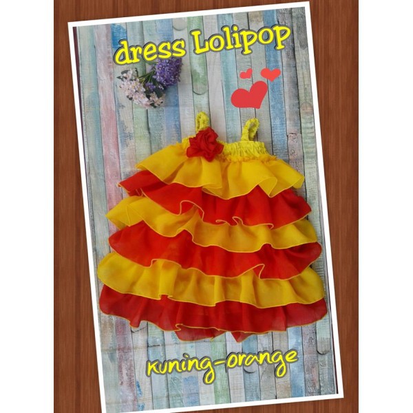 Baju Anak Dress Lolipop size S