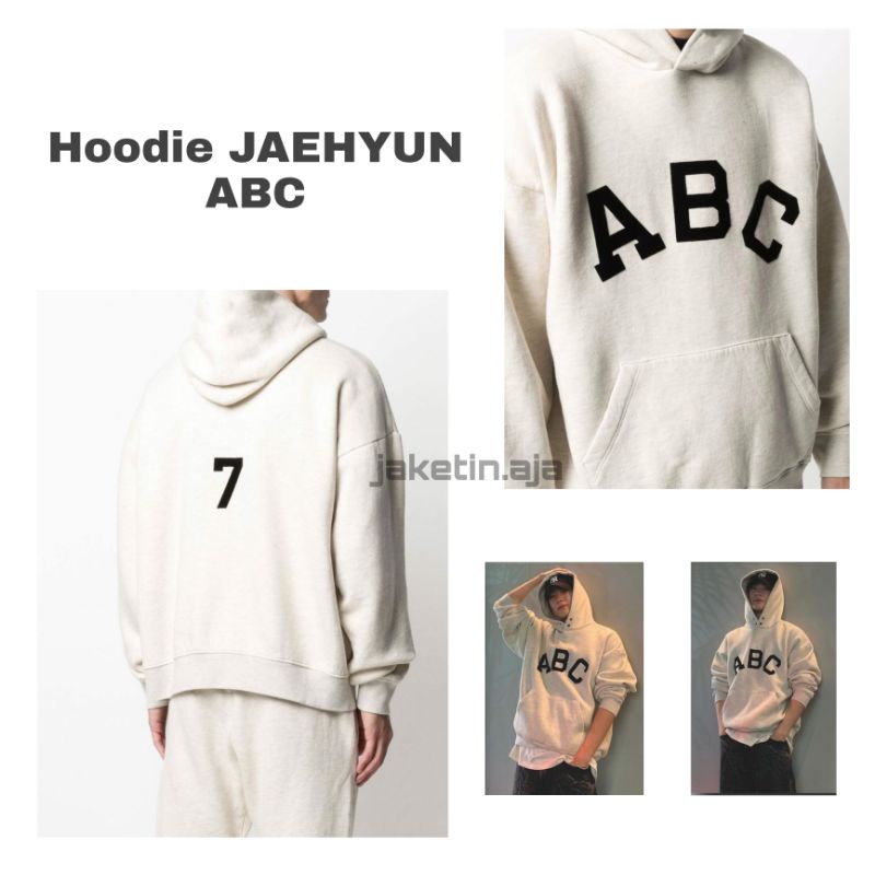 S - XXXXXL(6XL) Hoodie ABC + 7 JaeHyun Beige krem Putih JUMBO BIGSIZE OVERSIZE Jaket Sweatshirts Jae Hyun NCT Suga Korean Style Idol Kpop Fear Of God Cream Khaki mocca