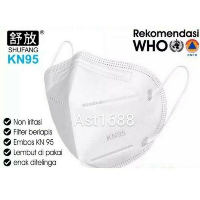 Masker KN95 5 ply Medis N95 10pcs Surgical Putih 1 box 50 Pcs