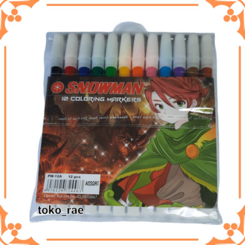 

Spidol Warna Snowman 12 Warna