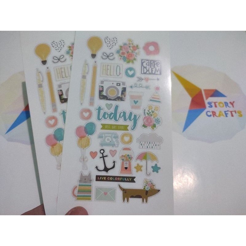 

Sticker Mini DIY Hello Today Tanpa Cutting