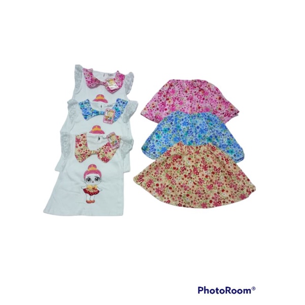 1PC dress anak bayi perempuan DAXIA setelan celana atau rok tersedia buat bayi perempuan