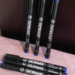 

Spidol Snowman Waterproof OPM Permanent (Tinta Biru dan Hijau)