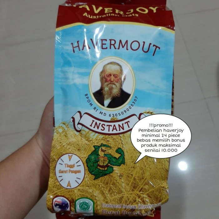 

Free Ongkir havermout haverjoy instant oatmeal 1kg Diskon