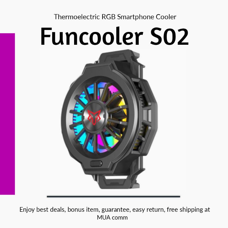 Cooler Fan Gaming HP Terbaru S02 Smartphone Cooling Freeze Radiator Thermoelectric Funcooler untuk g
