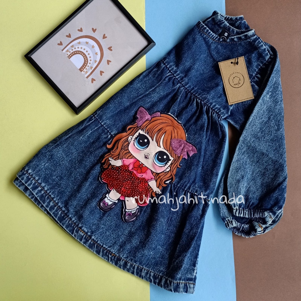 Dress jeans anak karakter