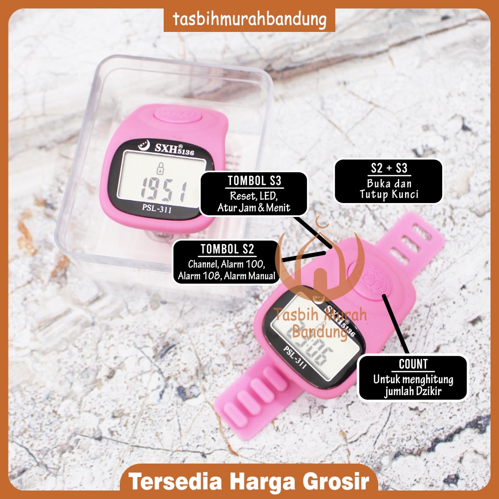 Tasbih Digital 6 Channel LED Premium
