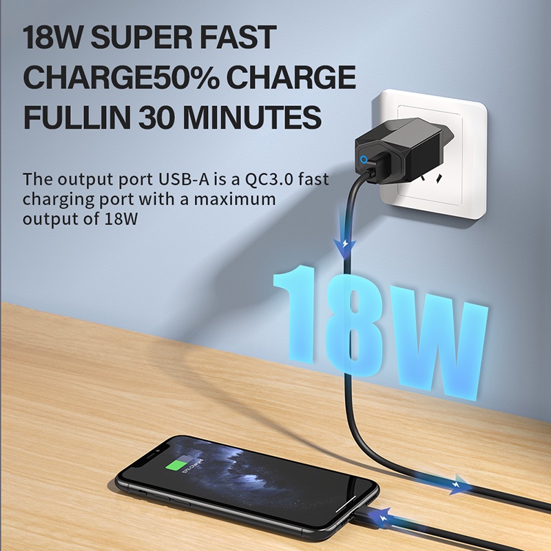 KIVEE charger oppo samsung xiaomi kepala charger fast charging 18w 22.5w Quick 3.0 original Wall Charger 3.1A 1 tahun garansi-7