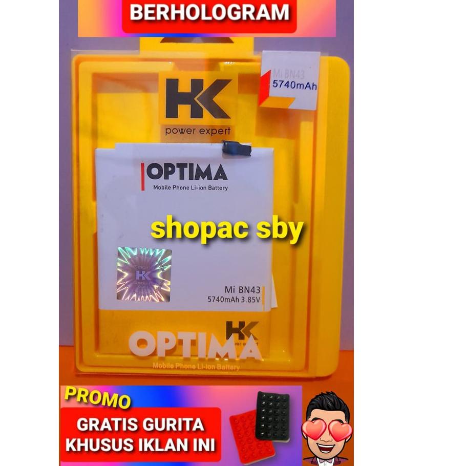 ➮ FREE GURITA HK BN 43 BATRE DOBEL POWER REDMI NOTE 4X BN43 ➵