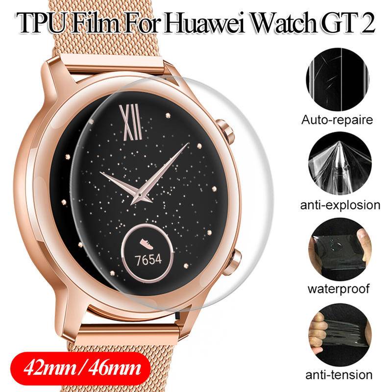 Pelindung Layar Hydrogel HD Anti blue light Bahan TPU 46mm Untuk Huawei GT2 GT3 Pro GT2e GT Runner Smartwatch 3 Pro Honor Magic 2