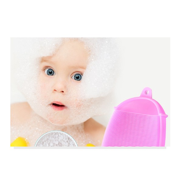 BSS Sikat Brush Pijat Mandi Silicone Bayi Bahan Silikon Ultra Lunak