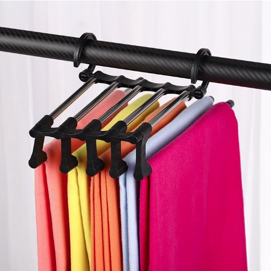 Hanger Trouser Rack Stainless 5in1 / Hanger Jilbab / Hanger Multifunction