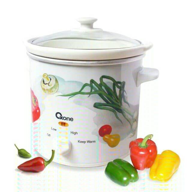 Oxone OX-821RO4 Slow Cooker Ceramic Round Listrik Keramik 4 Liter OX 821R04