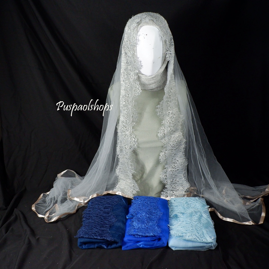 VEIL RENDA BROKAT TILE SILK PREMIUM VEIL HIJAB VEIL PENGANTIN SLAYER