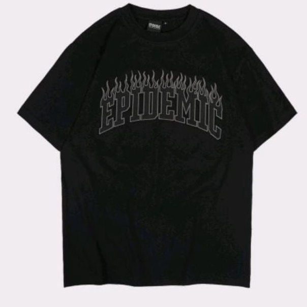 T-Shirt Epidemic black State Pria/Wanita / T-Shirt murah