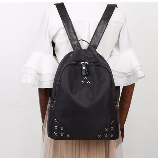 AND / COD / Tas Ransel Wanita Impor Tas Sekolah Hitam Polos Murah Backpack Perempuan Fashion Terkini T243