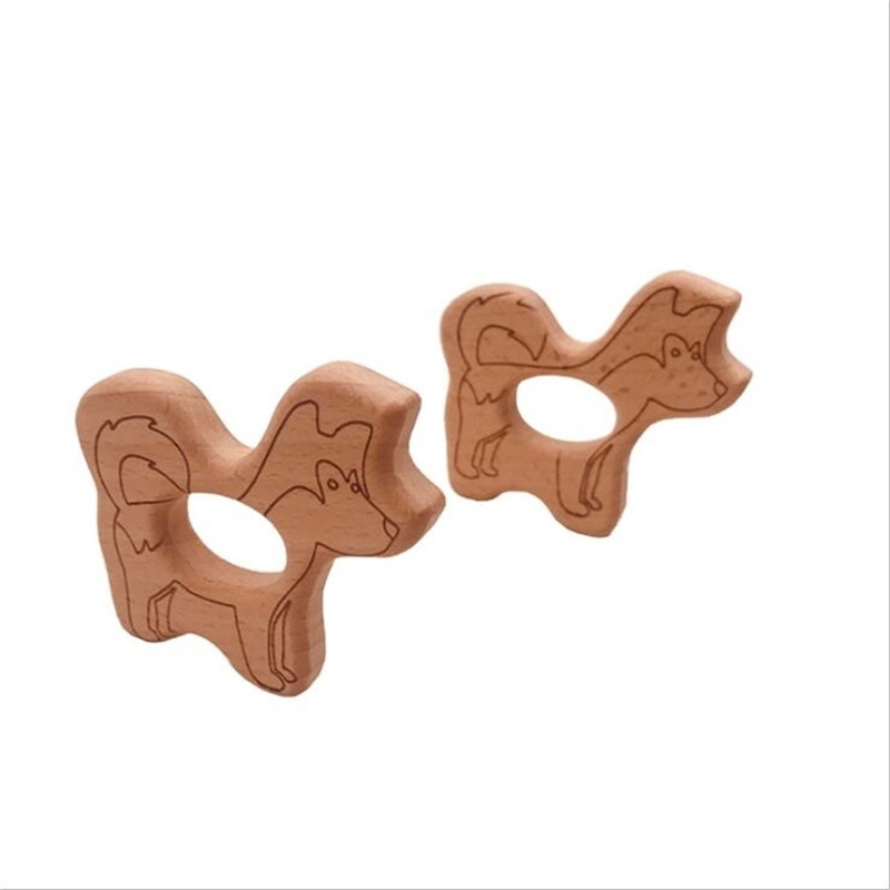 wooden baby teether