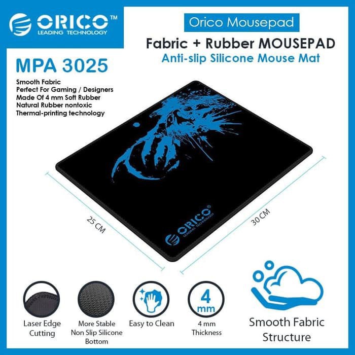 Mouse pad gaming orico rubber speed type small 30x25 mpa3025 - Mousepad mat