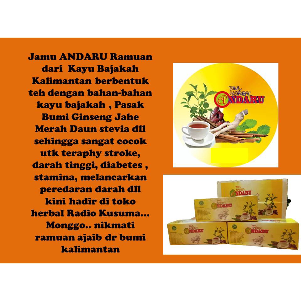 

Andaru Herbal Stroke Ramuan Kalimantan Ampuh