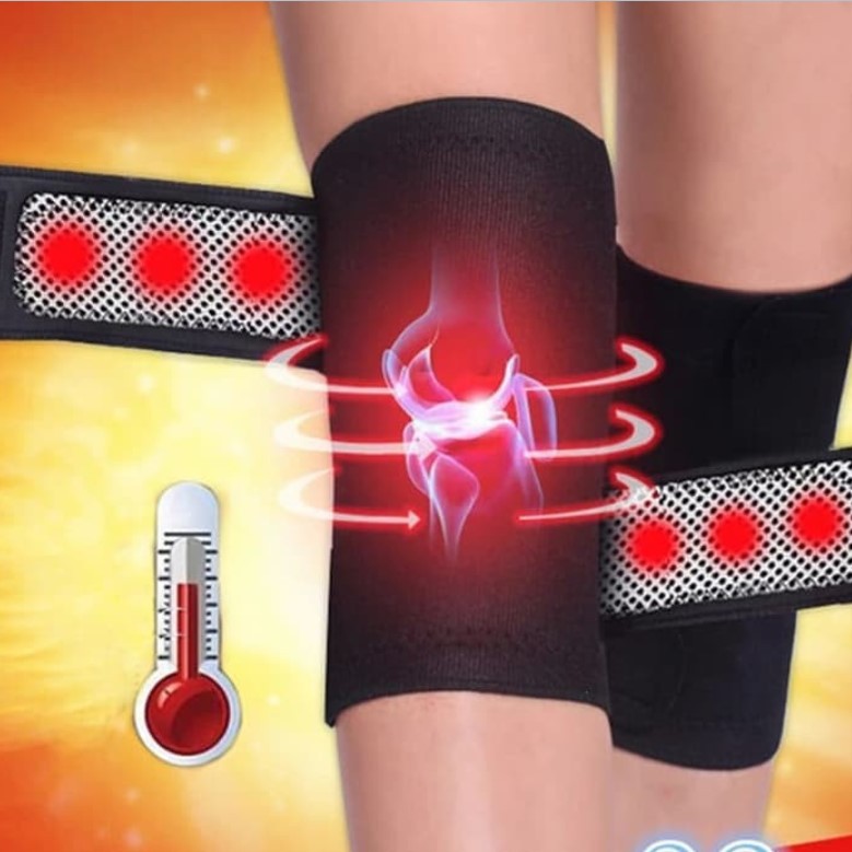 1 Pair 2Pcs Sabuk Terapi Lutut Magnetik Deker Pelindung Pemanas Lutut Theraphy Self Heating Knee Pad