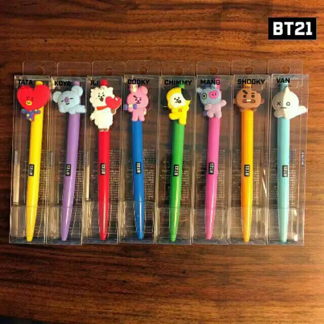 (Bisa NEGO) BT21 × LINE / BT21 GEL PEN OFFICIAL / PULPEN BT21
