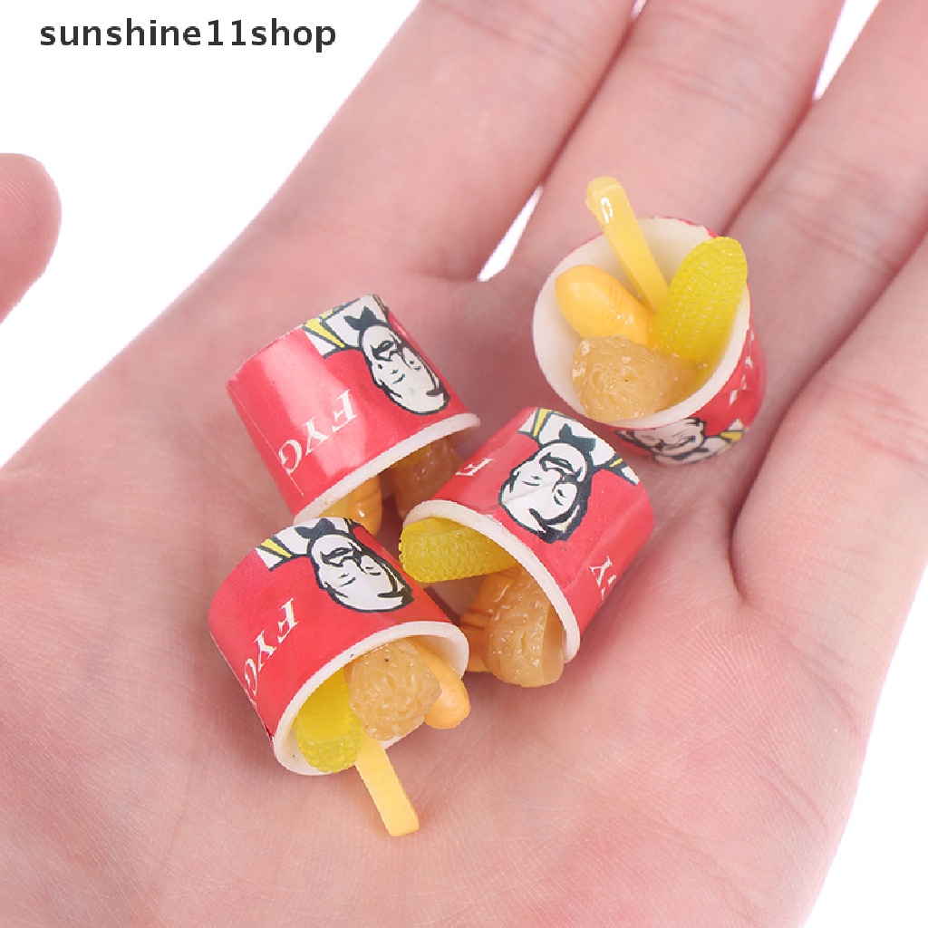 (SHO) 4pcs / Set Mainan Miniatur Snack Jagung Skala 1: 12 Untuk Aksesoris Rumah Boneka