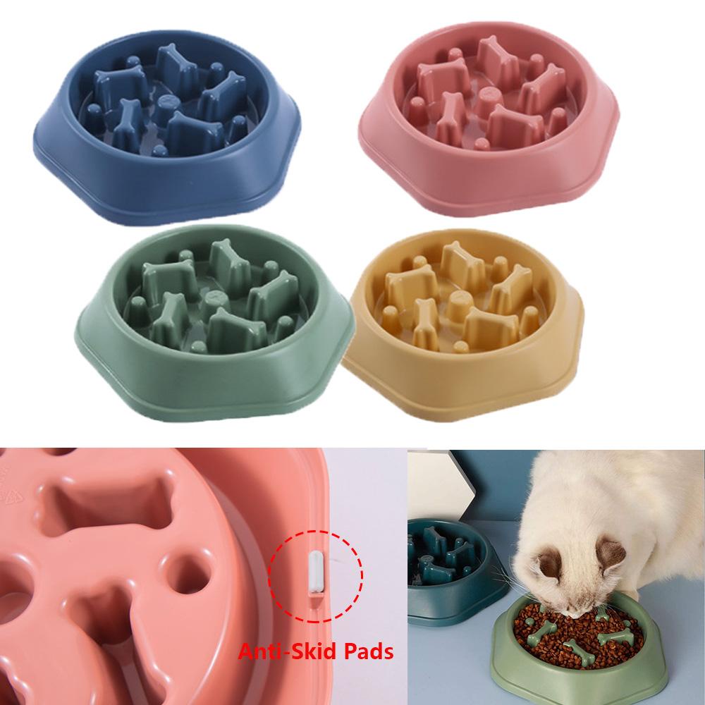 Nanas Pet Slow Feeder Bone Shaped Anti Choke Piring Puppy Putar Interaktif