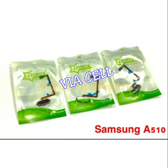 Flexible Home Button Tombol Tengah Samsung A510 A5 2016 Fingerprint / Sidik Jari Original