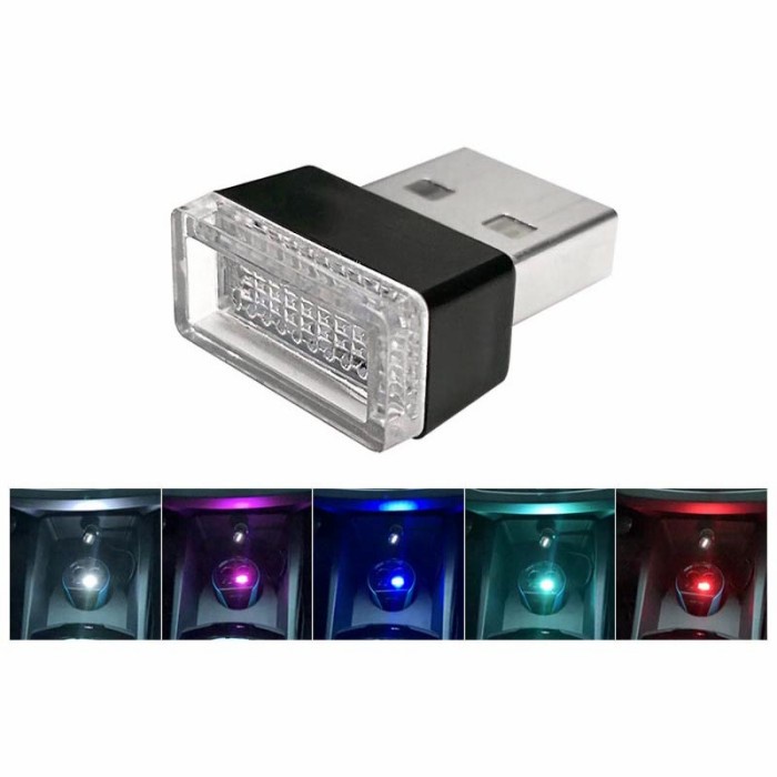 Phelenseye Lampu LED USB Dekorasi Interior Mobil - TY203106