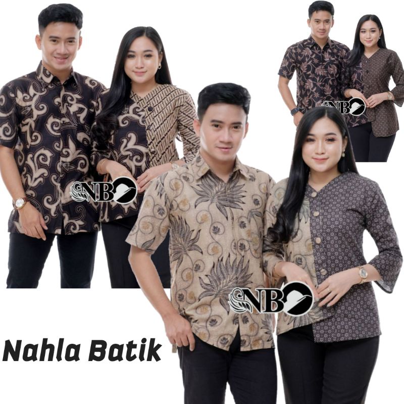 [ TERBARU ] Atasan Batik Wanita Modern Couple Seragam Kerja Kantor By Nahla Batik Pekalongan