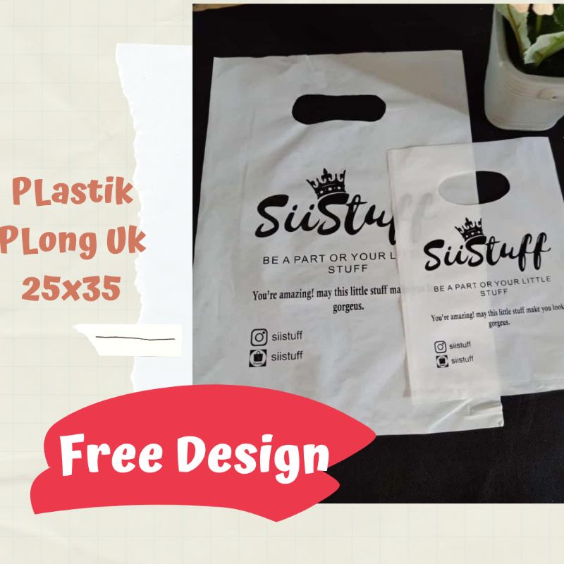 Sablon Plastik 25x35 Plong Olshop Free Desain