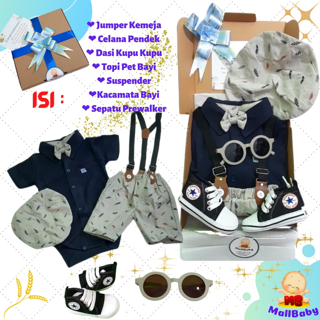 Hampers Bayi laki laki Boy Newborn Paket Baby Gift Parcel Bayi Cowok Murah Tuxedo Set