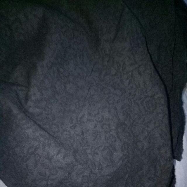 Batik Prada Hitam Daun Dan Embos Pekalongan