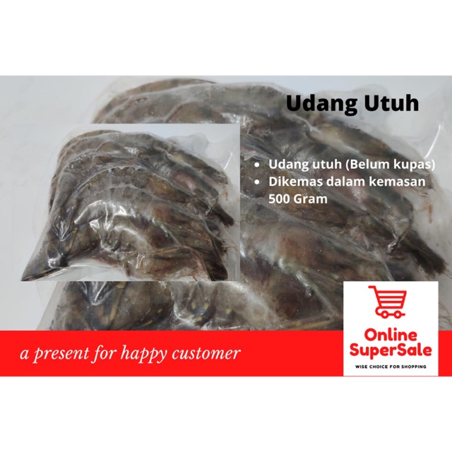 

Udang utuh beku segar ( 500 gram ) terlaris