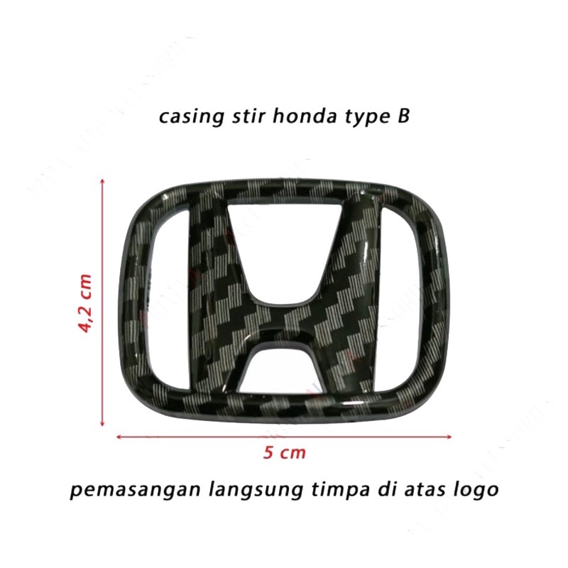 Casing stir logo honda (carbon) type b