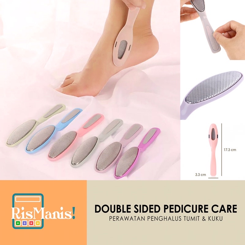 DOUBLE SIDED PEDICURE CARE - Perawatan Kaki Penghalus Pembersih Tumit Kapalan Pedikur Telapak Kasar